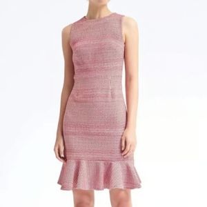 Banana Republic red tweed peplum dress, 0P